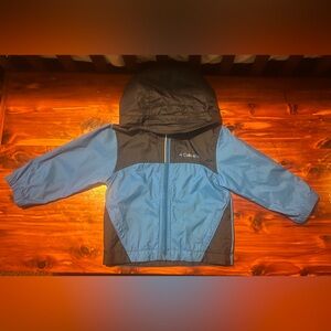 Columbia Kids Two-Tone Hooded Windbreaker Jacket - Blue/Black